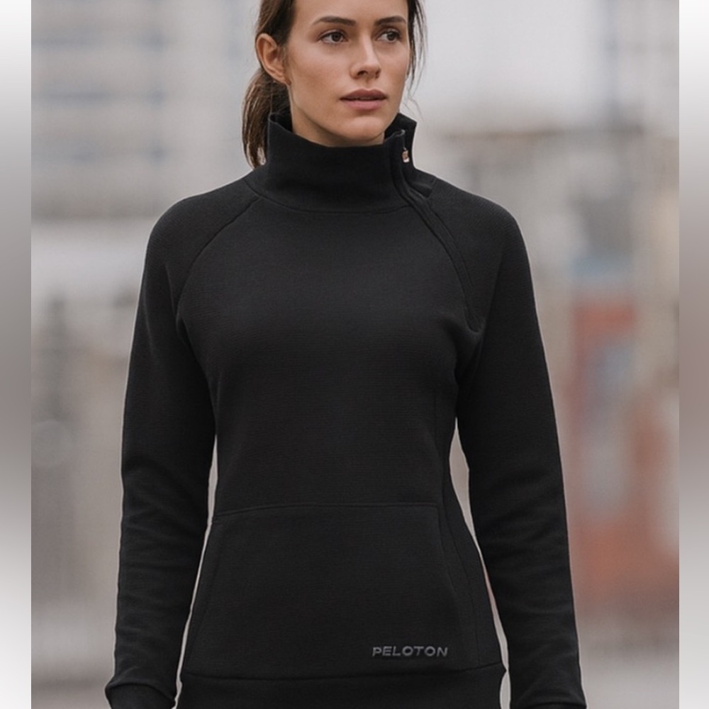 Peloton Inclined Ribbed Side Zip Mock neck sweater